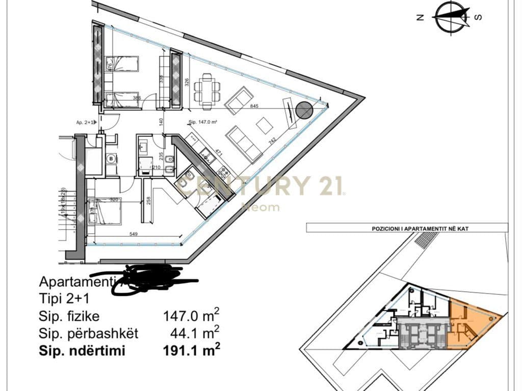 APARTAMENT PËR SHITJE NË KULLËN E TIRANËS – KATI 26 3