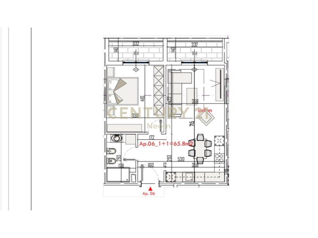 APARTAMENT 1+1 PËR SHITJE – REZIDENCA COLOR SPLASH, PASKUQAN 3