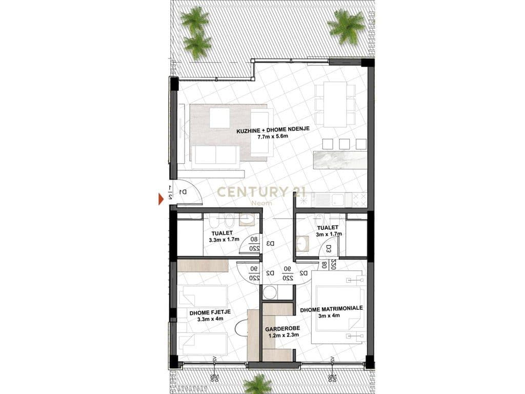 APARTMENT 2+1+2 FOR SALE AT EAST SIDE RESIDENCE!