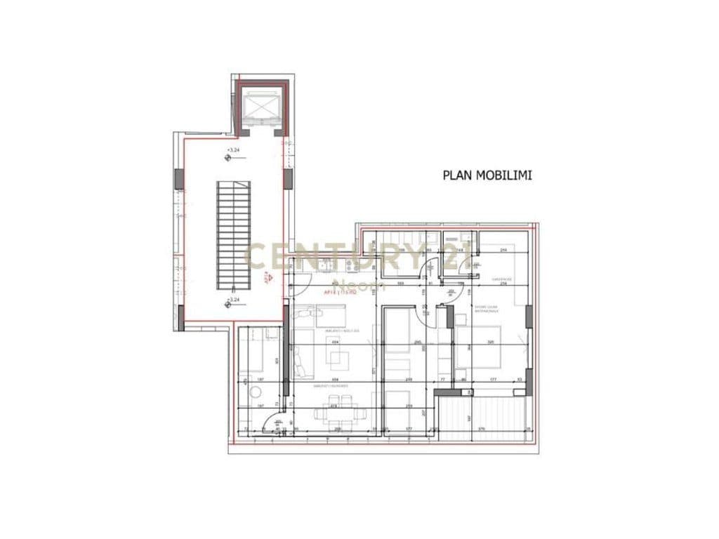 SHITET, APARTAMENT 2+1+2, RRUGA ELBASANIT - 1'600€/M2 !! 3