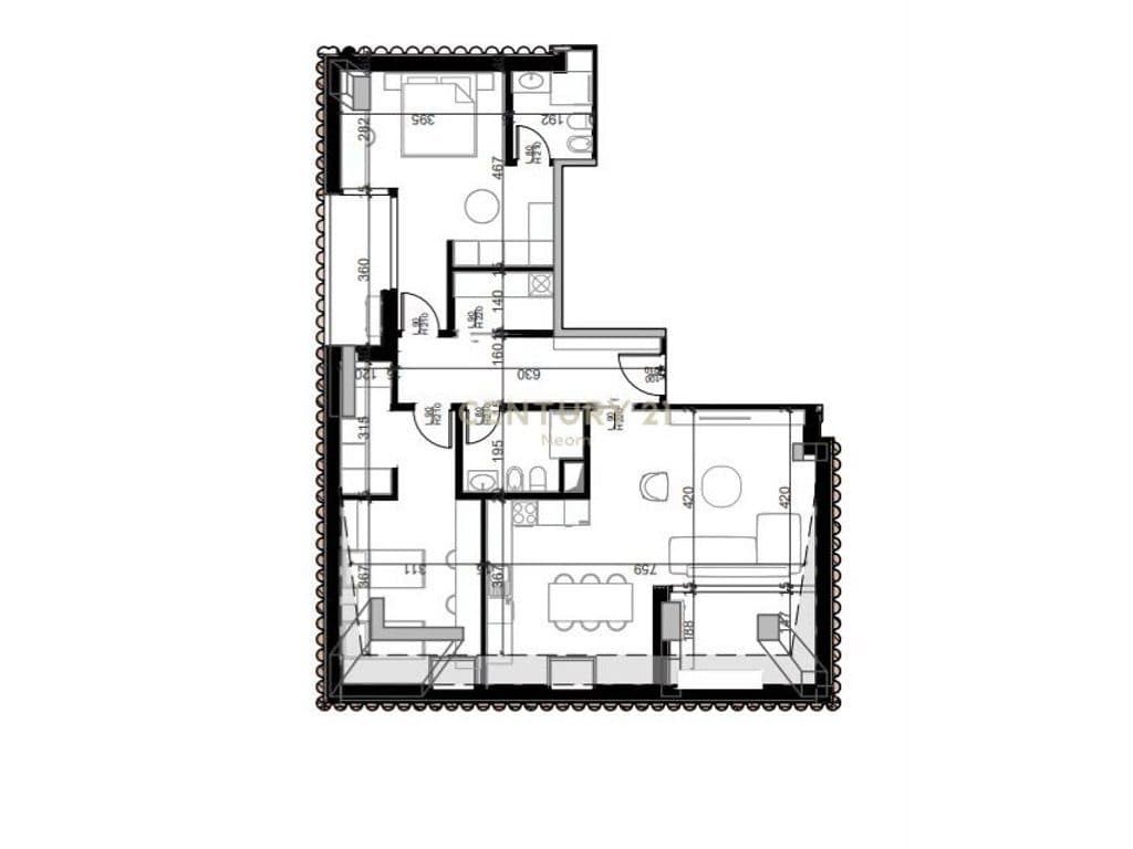 Apartment 2+1 for Sale Fortuzi Tower 4