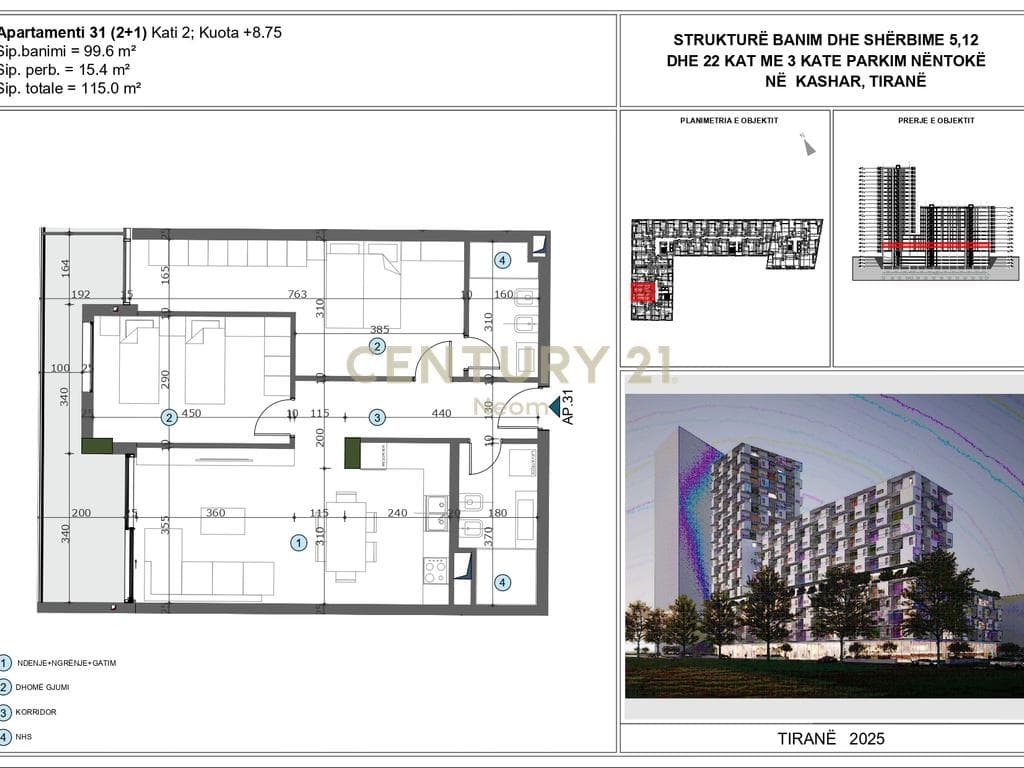 SHITET APARTAMENTN 2+1+2 ME NDERTIM CILESOR & MODERN, REZIDENCA MOA - MBRAPA CASA ITALIA 4