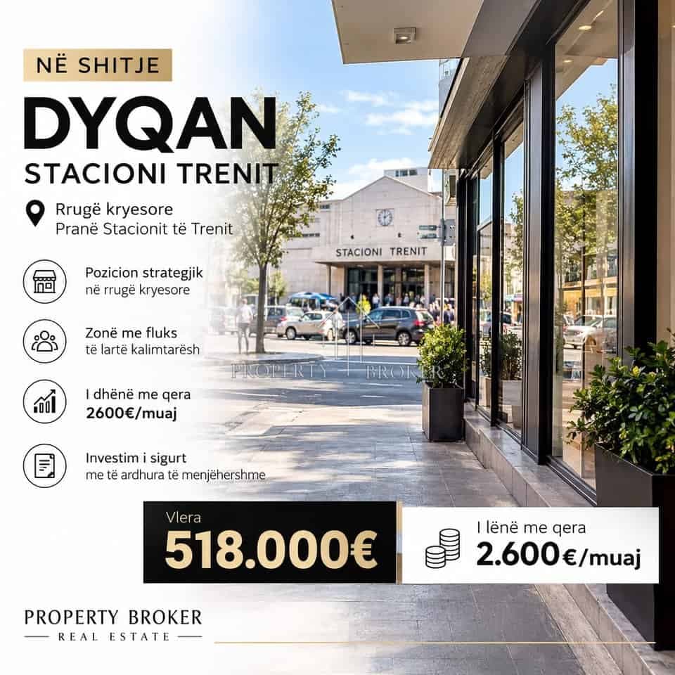 Shitet dyqan (rruge kryesore) Stacioni Trenit!