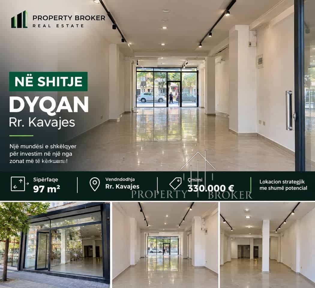 Shitet dyqan tek Rr Kavajes, me sip.97m², 330.000€.