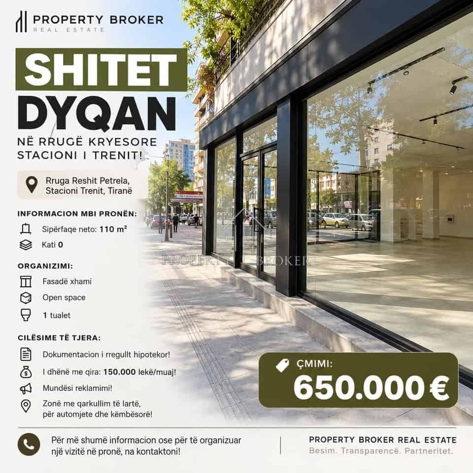 Shitet dyqan (rruge kryesore) Stacioni Trenit!