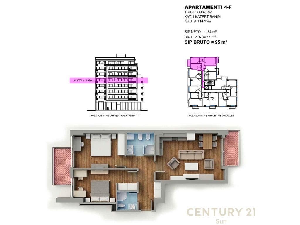 Apartament 2+2 Në Shitje në Irfan Tomini, Tiranë - 218,500.00€ | 95 m²
