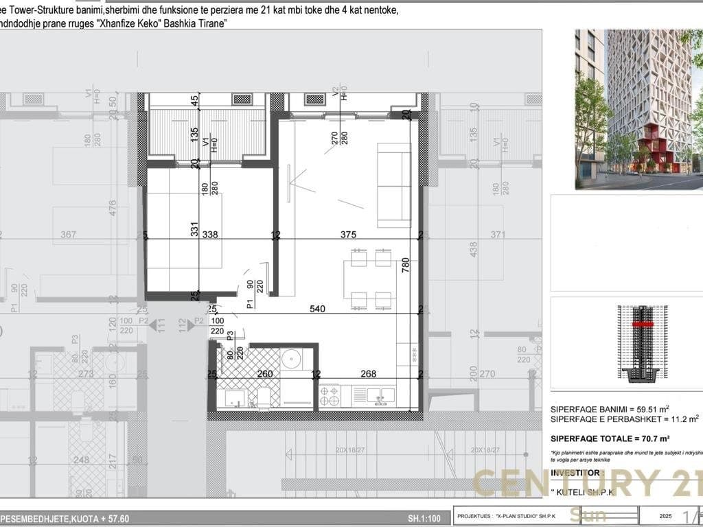 OKAZION! APARTAMENT 1+1 PER SHITJE NE FILIGREE TOWER (Kati 16) 2