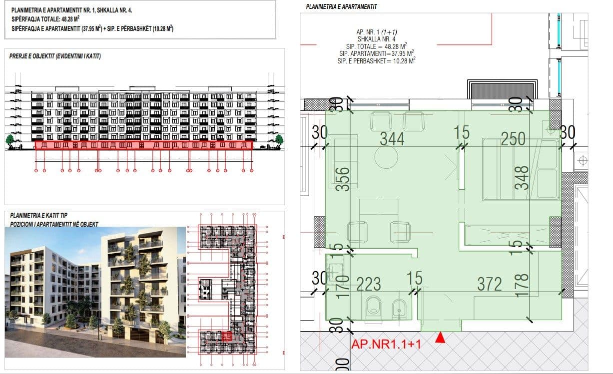 APARTAMENT 1+1 PER SHITJE NE GOLEM, KATI 0! 2