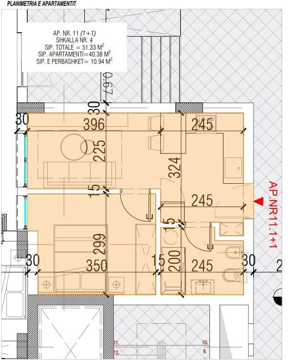 Shitet Apartament 1+1 | Ndërtim i Ri, Pranë Detit 3