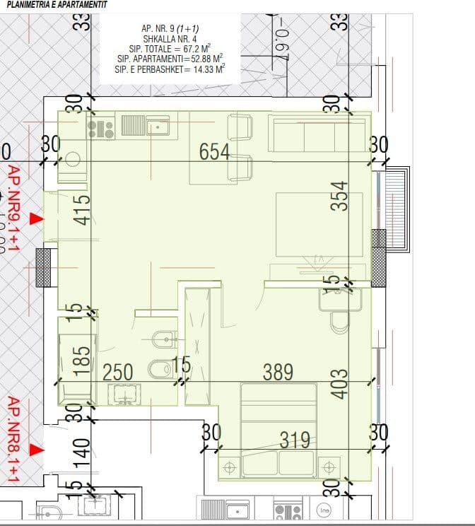 Shitet Apartament 1+1 | Ndërtim i Ri, Pranë Detit 3