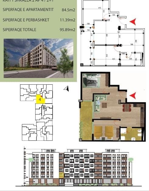 Shitet Apartament 2+1 | Ndërtim i Ri 2025, Golem – Durrës 3