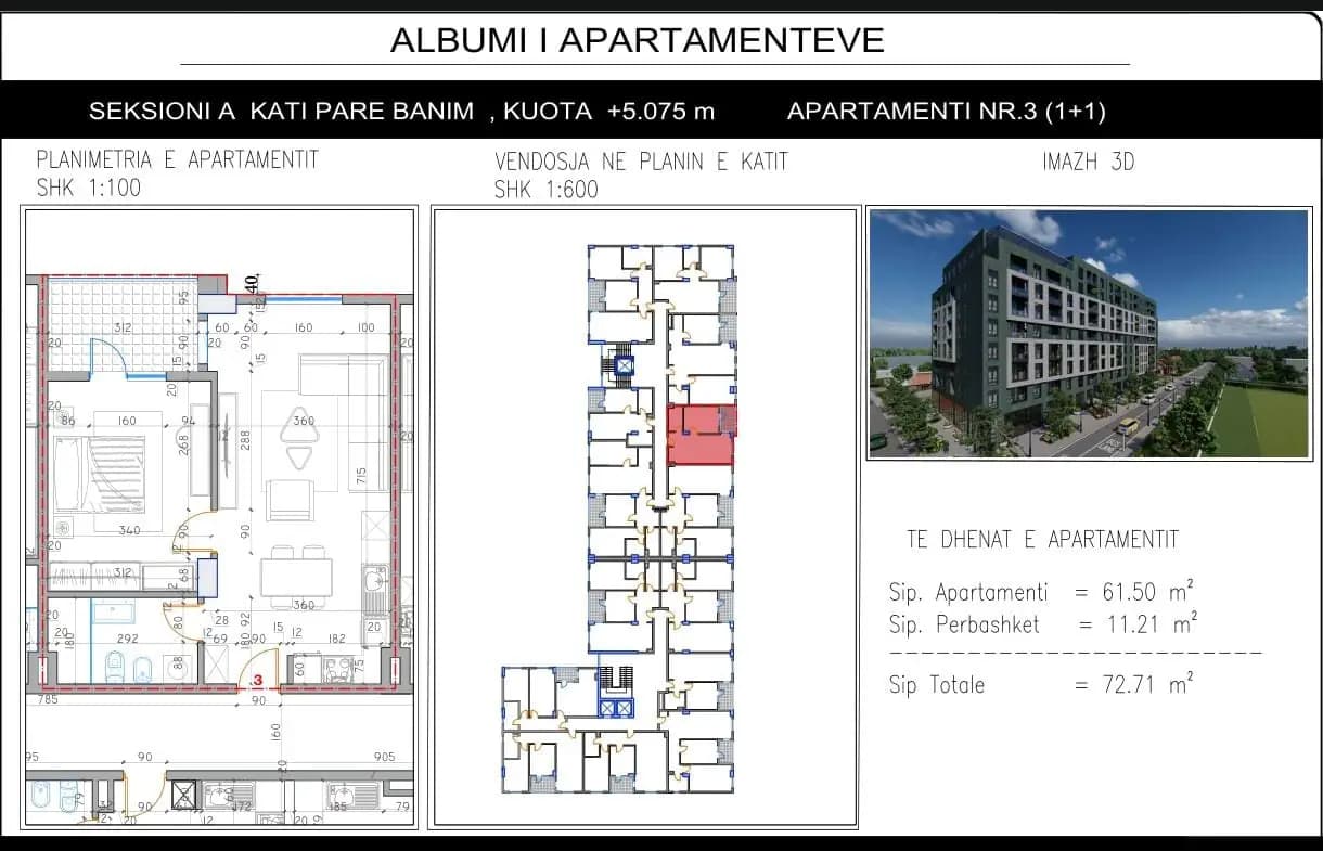 Apartment Në Shitje Në Kamëz 3
