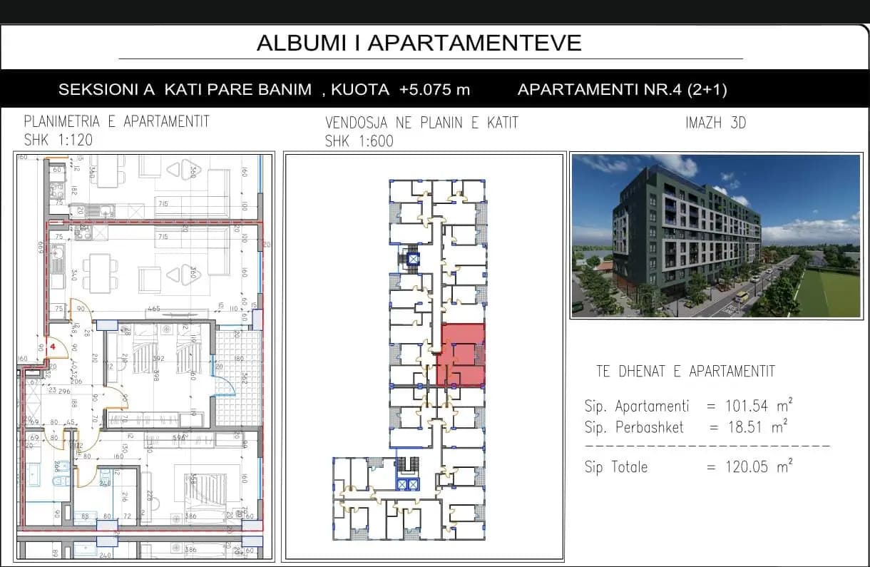 Apartment Në Shitje Në Kamëz