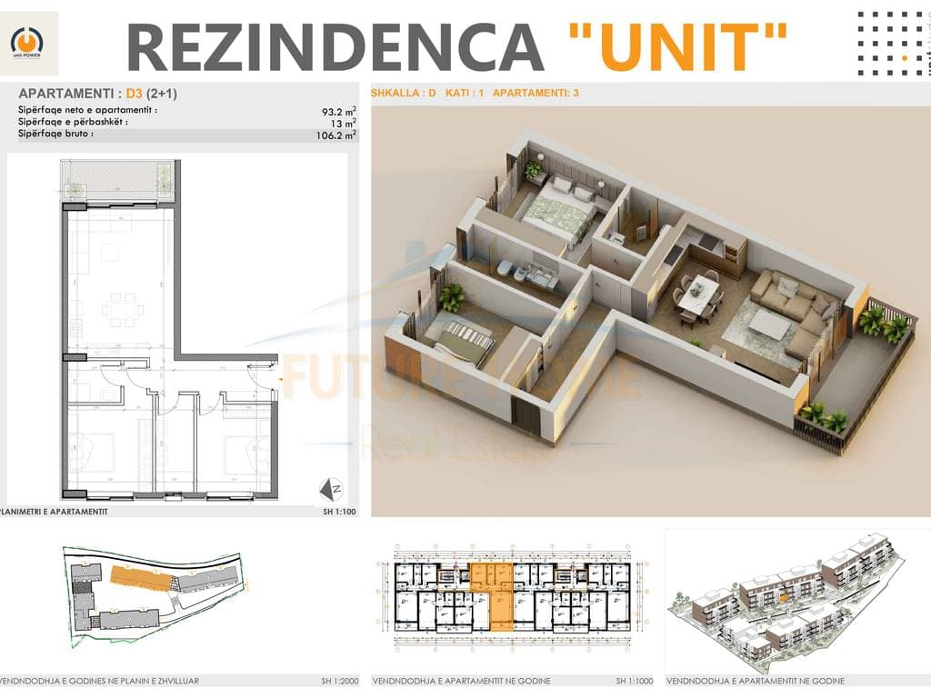 Shitet, Apartament 2+1+2, UNIT RESIDENCE, TEG 3