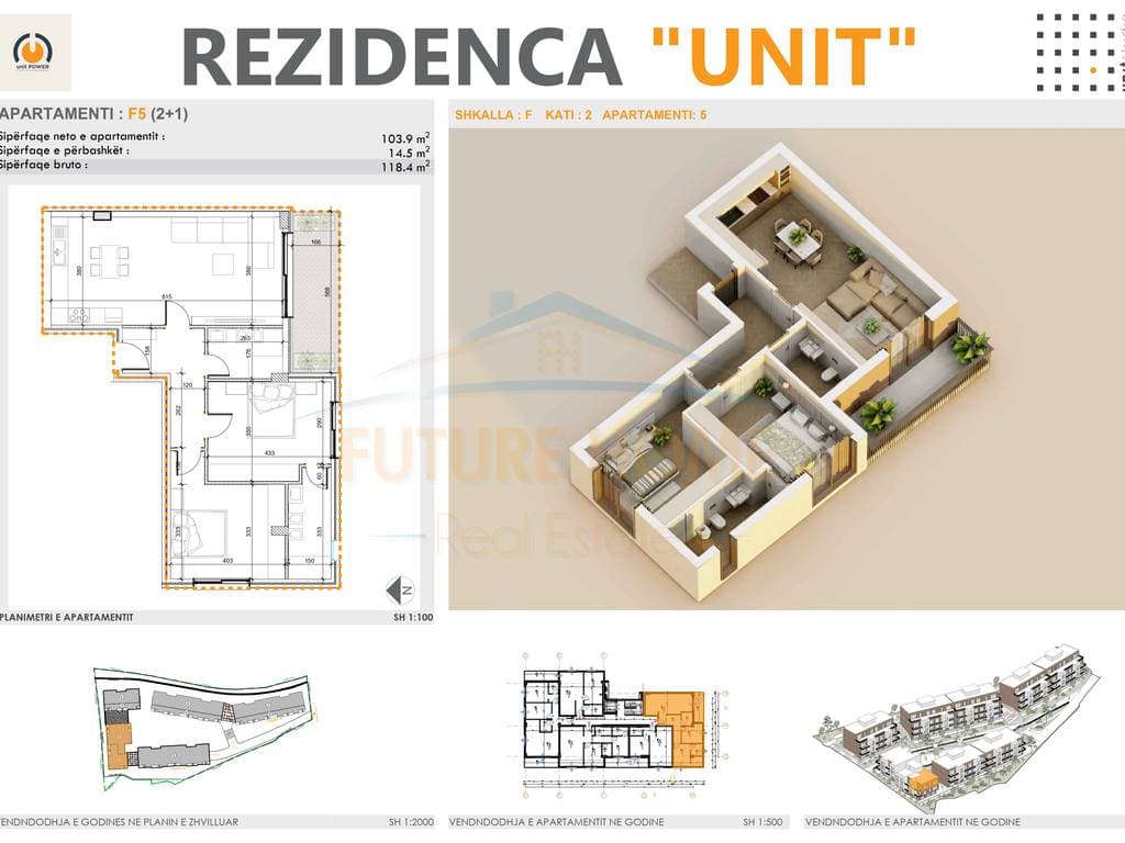 Shitet, Apartament 2+1, UNIT RESIDENCE, TEG 3