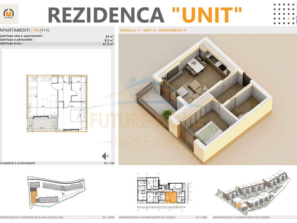 Shitet, Apartament 1+1, UNIT RESIDENCE, TEG 3