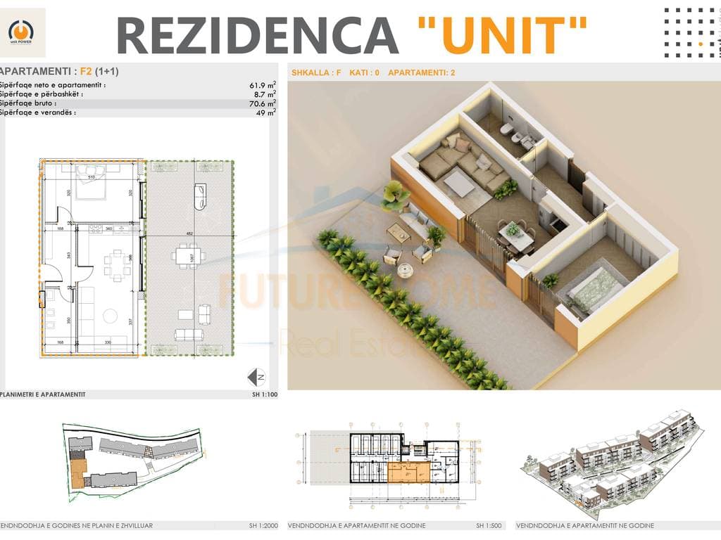 Shitet, Apartament 1+1, UNIT RESIDENCE, TEG 3