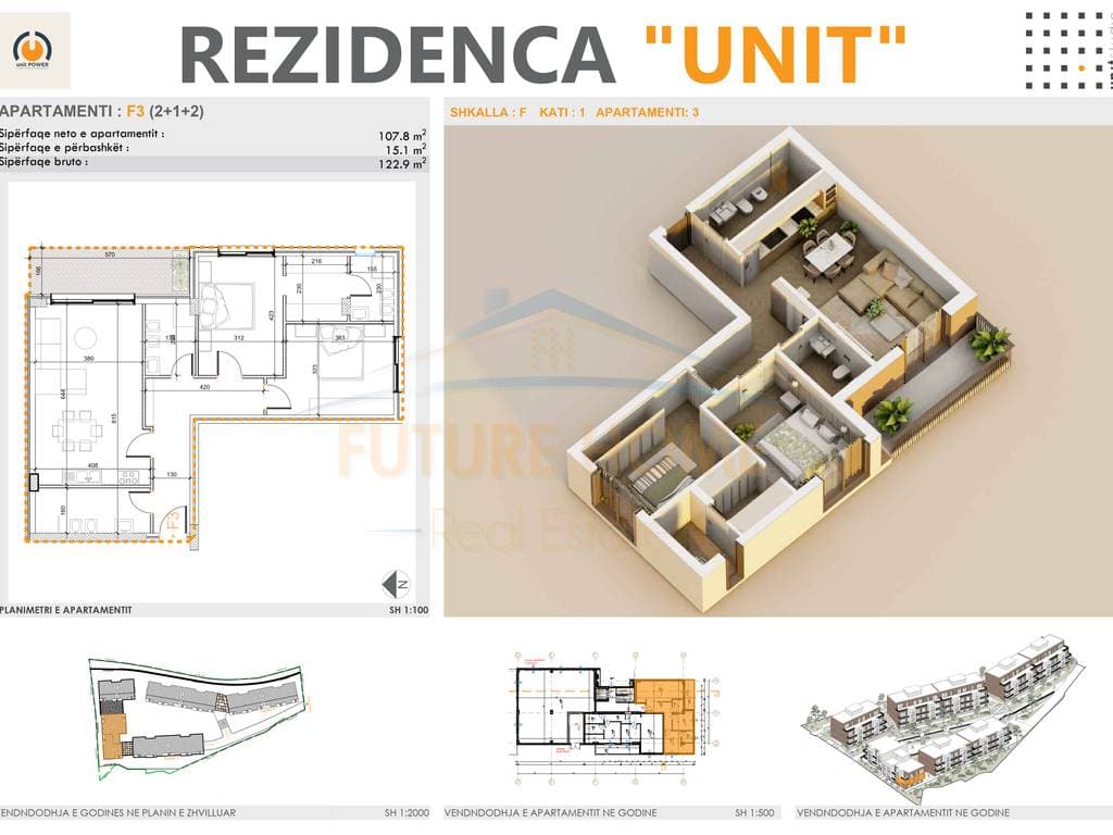 Shitet, Apartament 2+1+2, UNIT RESIDENCE, TEG 3