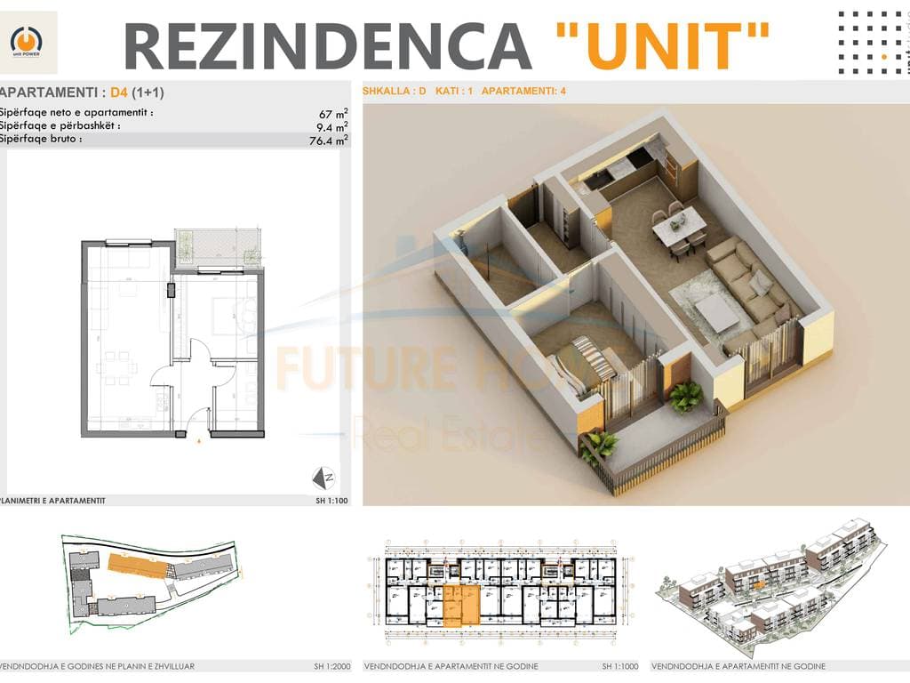 Shitet, Apartament 1+1, UNIT RESIDENCE, TEG 2