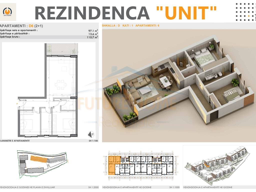 Shitet, Apartament 2+1+2, UNIT RESIDENCE, TEG 3