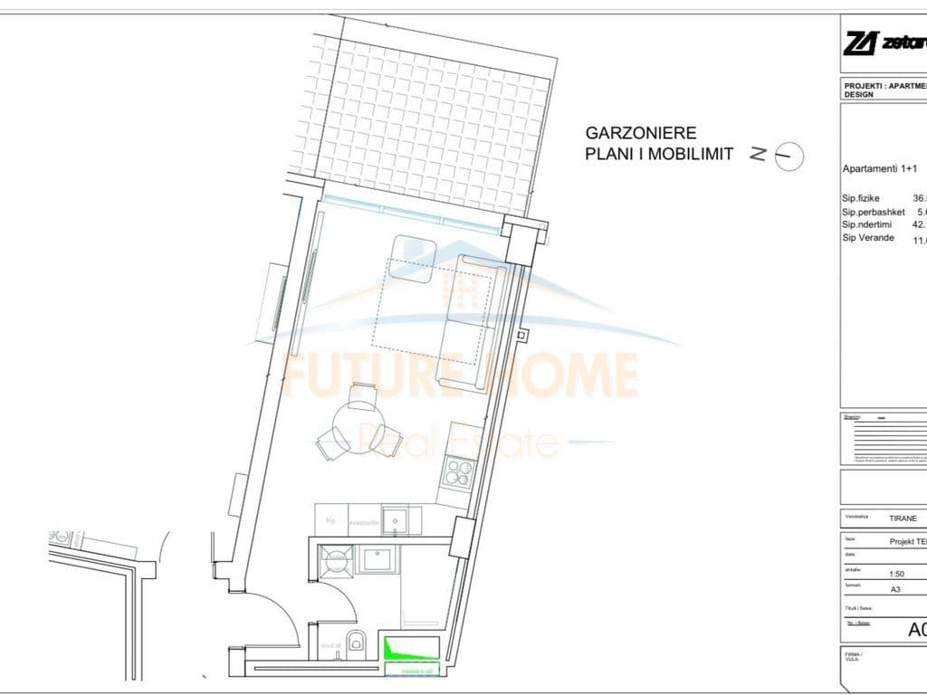Shitet, Apartament 1+1, & Garsoniere, tek Kompleksi Grand, Tiranë. 4