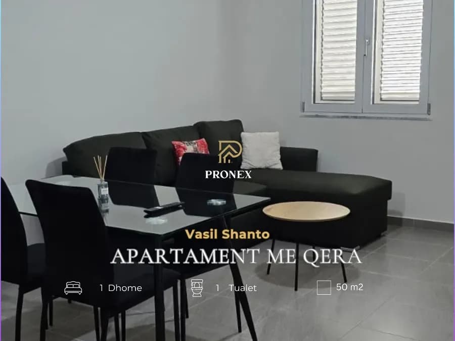 Apartament 1+1 me qira tek Vasil Shanto, € 550, 50 m²