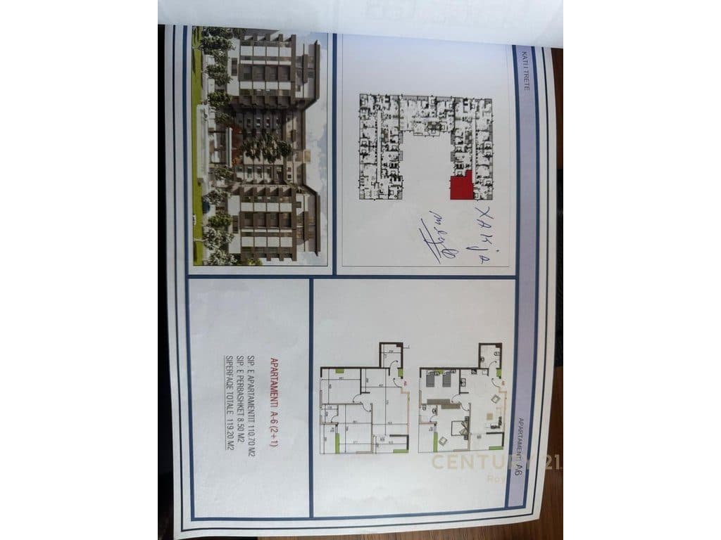 Apartament 2+1+2 për Shitje në Golem, Durrës - 107300€ | 119m² 4