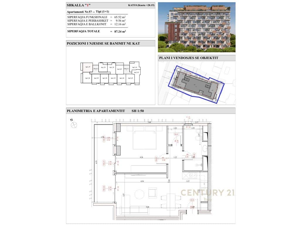 INVESTO PRANE DETIT, "ALMAR RESIDENCE" , APARTAMENTE 50 METRA LARG ME DETIN, MUNDESIA PAGESE ME KESTE !!! 2