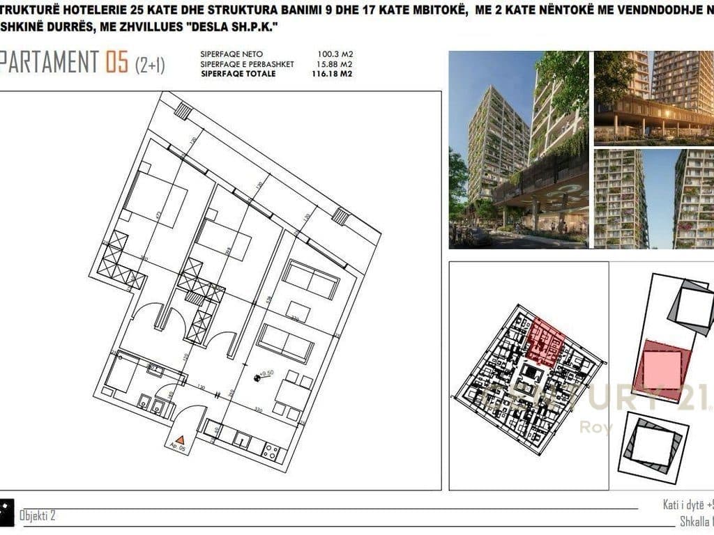APARTAMENT 2+1 PER SHITJE TEK "DESLA TOWER", PLAZH, DURRES! 2