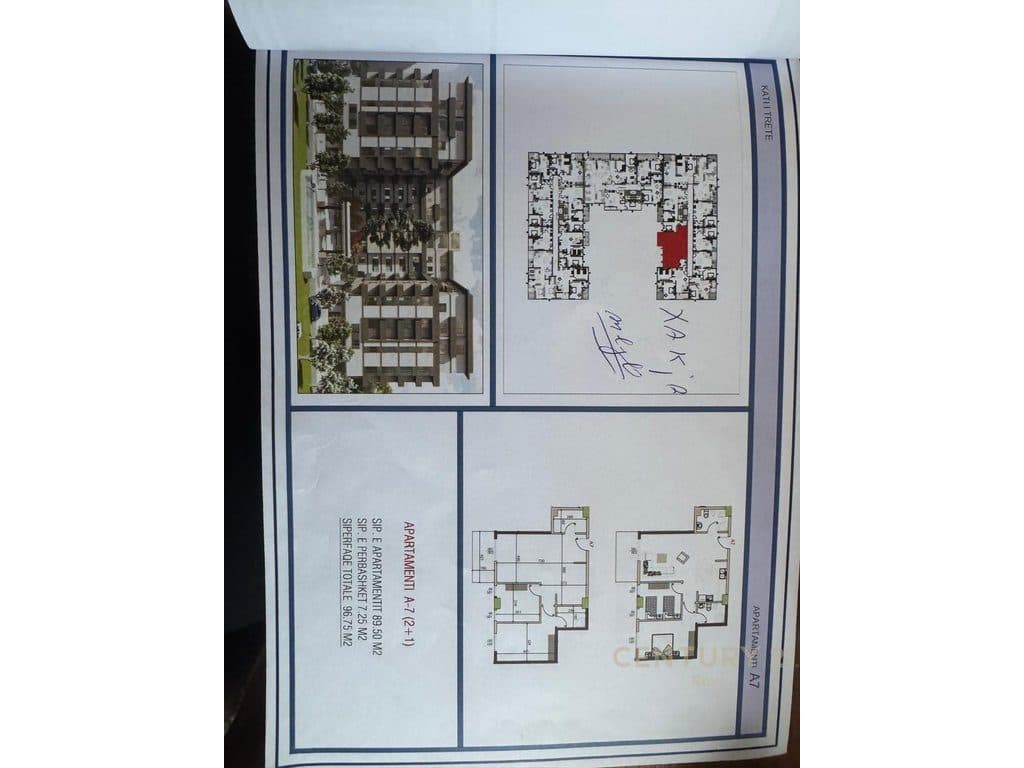 Apartament 2+1+2 për Shitje në Golem 4