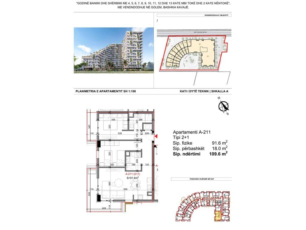 Apartament 2+1+2 Për Shitje në Super Rezidencen TIKTALIK 2