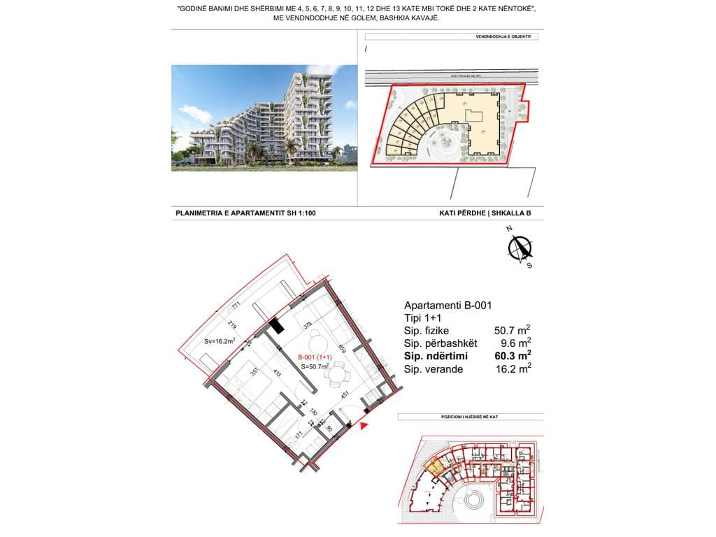 Apartament 1+1 Për Shitje në Super Rezidencen TIKTALIK