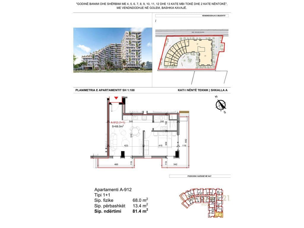 Apartament Full Pamje Deti 1+1 Për Shitje në Super Rezidencen TIKTALIK