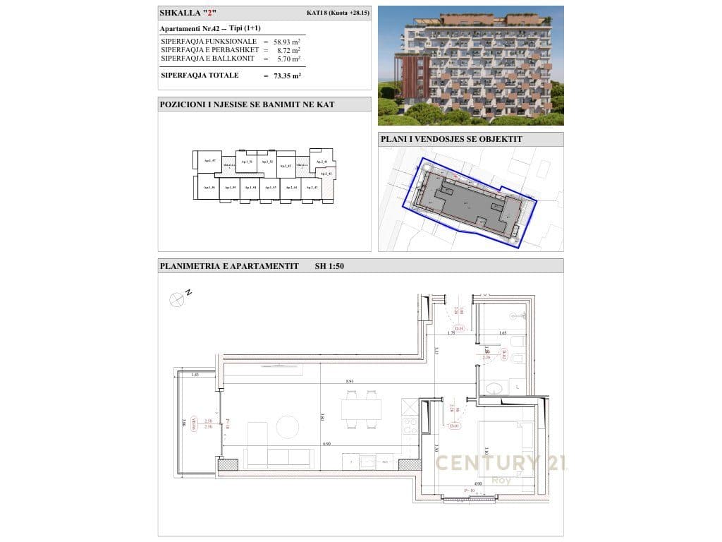 INVESTO PRANE DETIT, "ALMAR RESIDENCE" , APARTAMENTE 50 METRA LARG ME DETIN, MUNDESIA PAGESE ME KESTE !!! 2
