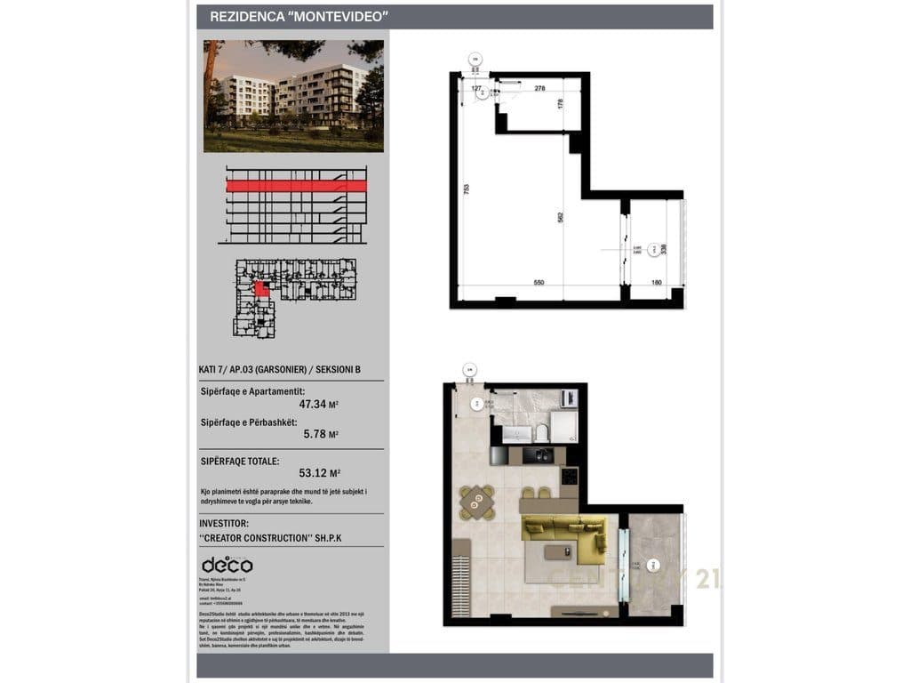 Gazonjere Për Shitje në Mali i Robit, Durrës - 132,800€ | 53.12 m² 4
