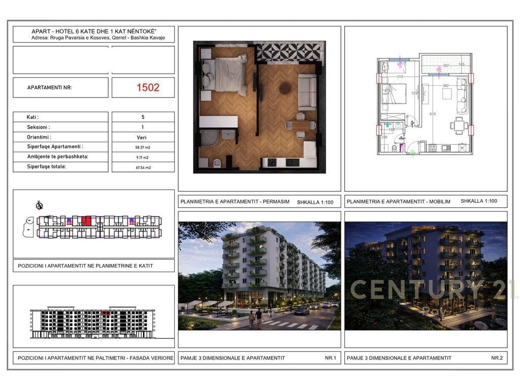 SHITET APARTAMENT 1+1 TEK ERDIAR RESIDENCE, QERRET!
