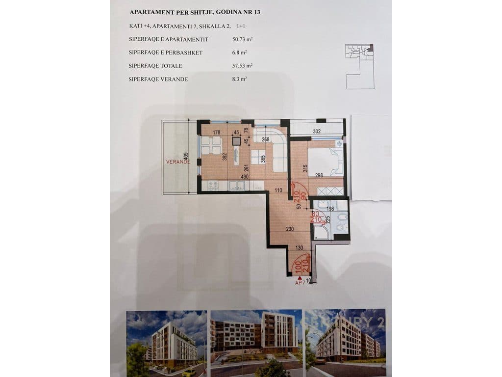 Apartament 1+1 në shitje në Golem, Durrës – 78,996€ | 57 m² 2