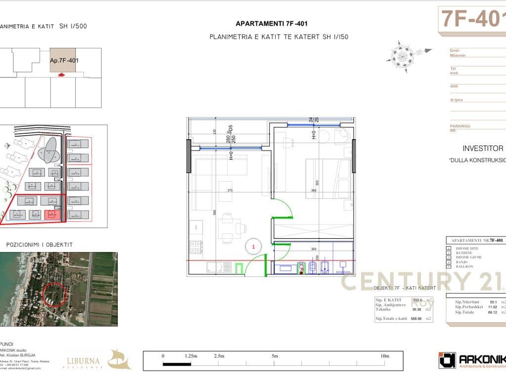 Apartament 1+1 Për Shitje në Golem, Durrës - 72,600€ | 66 m² 2