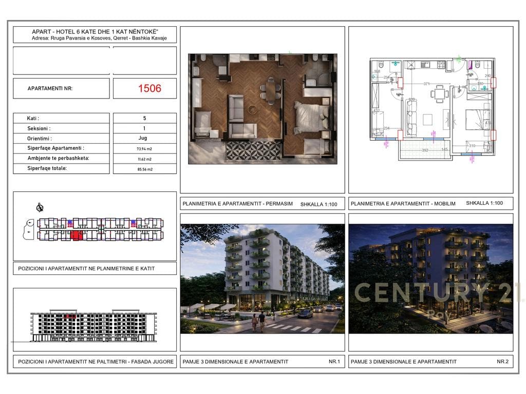 SHITET APARTAMENT 2+1 TEK ERDIAR RESIDENCE, QERRET!