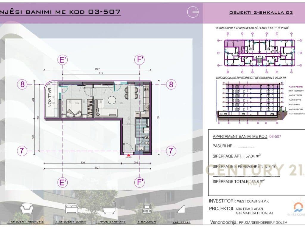 Shitet apartament 1+1 prane Pishave te Buta, Ndertim i RI ! 2