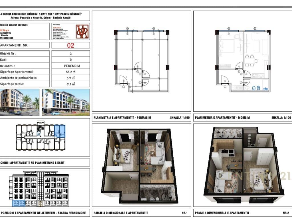 SHESIM APARTAMENT 1+1 NE QERRET! MUNDESI PAGESE ME KESTE! 2