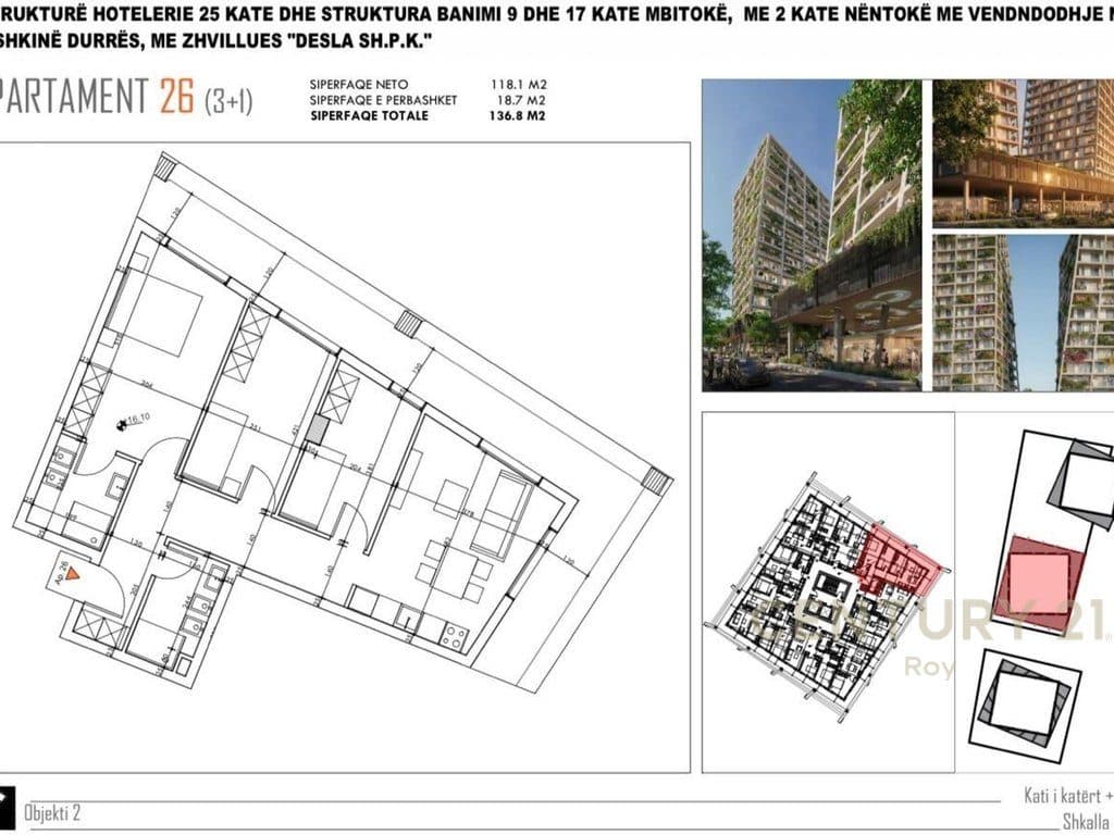 APARTAMENT 3+1 PER SHITJE TEK "DESLA TOWER", PLAZH, DURRES! 2