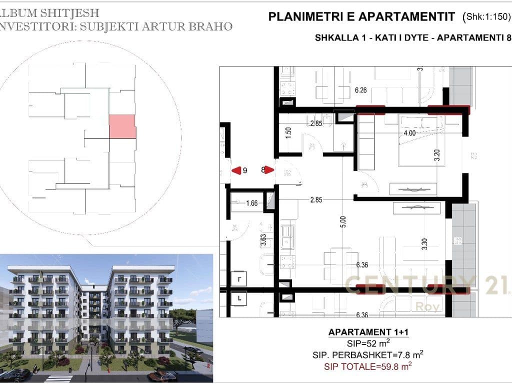 APARTAMENT 1+1 PER SHITJE NE GOLEM! MUNDESI PAGESE ME KESTE! 3