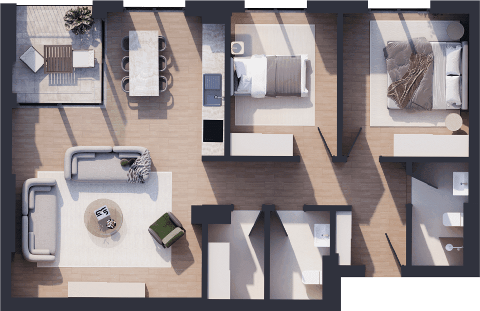 Apartament 2+1 në Residio 11, Hyrja D – 94.6 m² 4