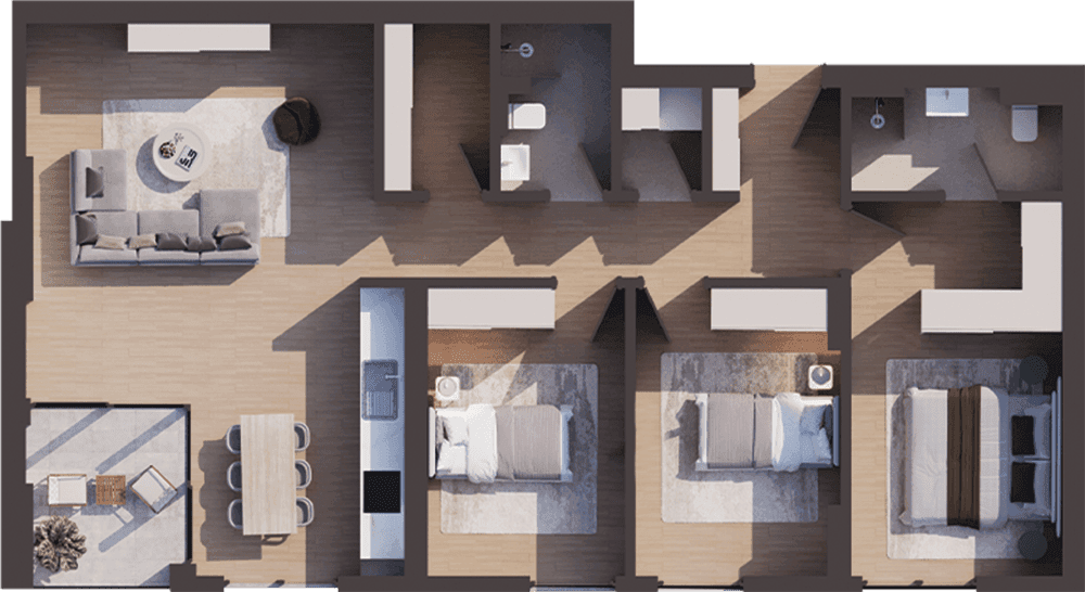 Apartament 3+1 në Residio 11, Hyrja C – 117.2 m² 4