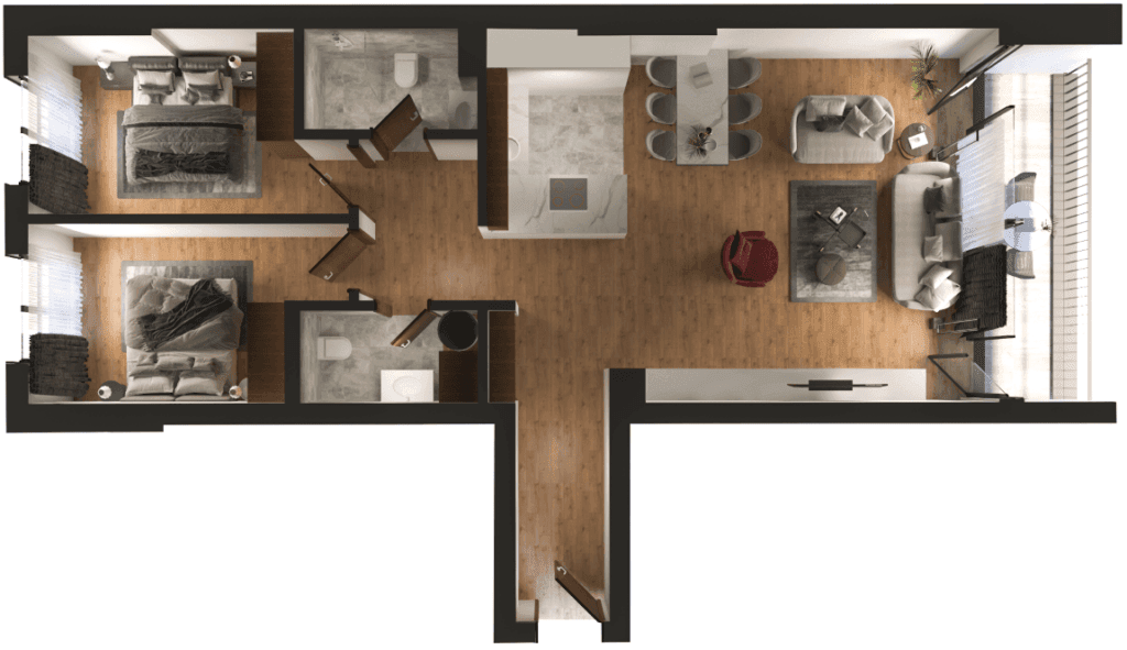 Apartament 2+1 në Residio 7, Hyrja B – 99.85 m² 3