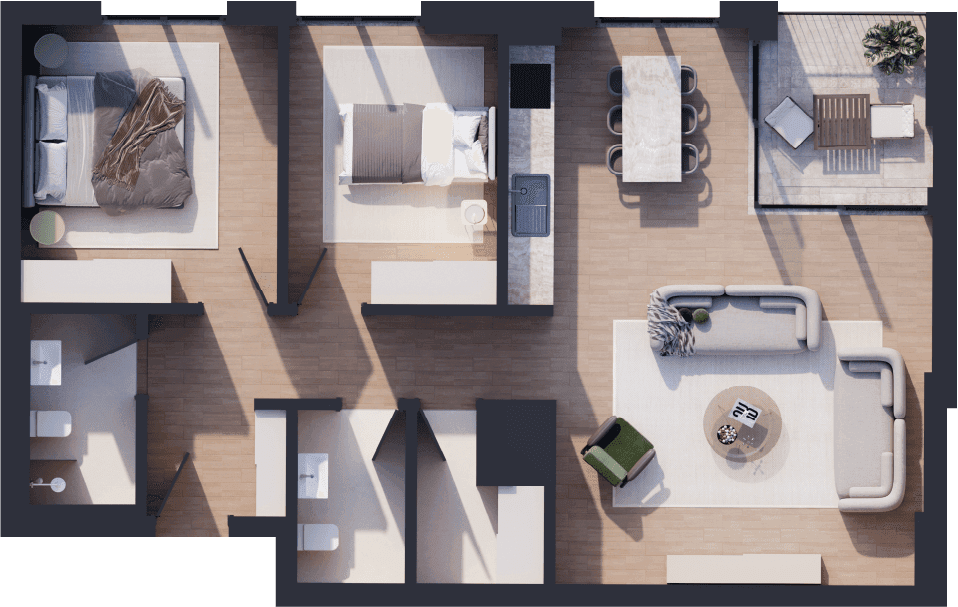 Apartament 2+1 në Residio 11, Hyrja D – 94.2 m² 4