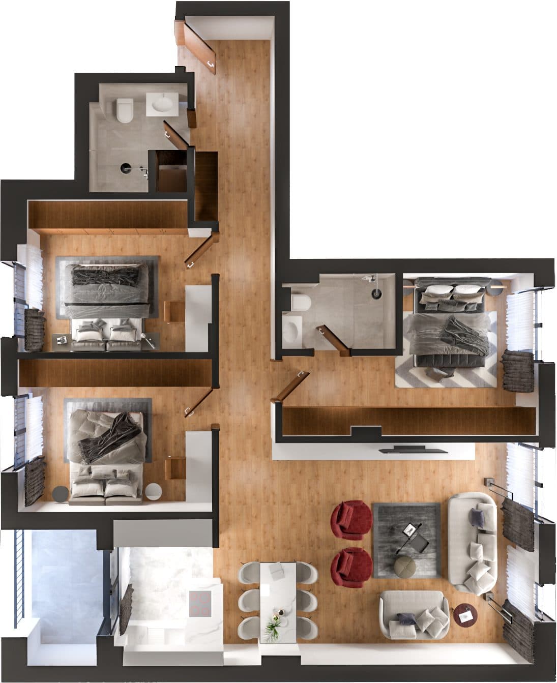 Apartament 3+1 në Residio 8, Hyrja B – 119.7 m² 4