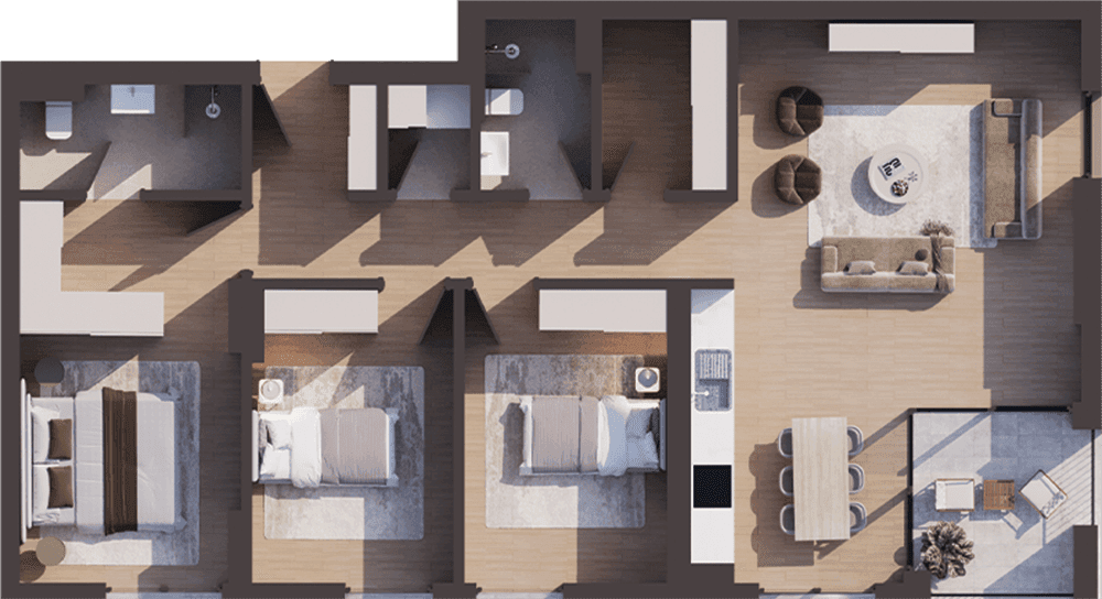 Apartament 3+1 në Residio 11, Hyrja C – 117.6 m² 4