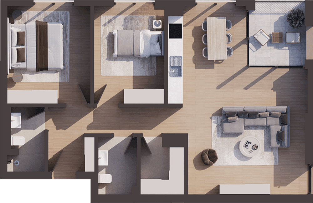 Apartament 2+1 në Residio 11, Hyrja C – 94.6 m² 4